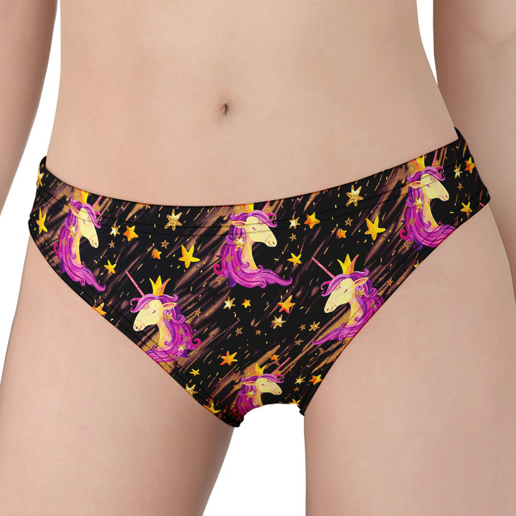 Star Fairy Unicorn Pattern Print Women's Panties