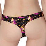 Star Fairy Unicorn Pattern Print Women's Thong