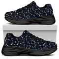 Star Sky Pattern Print Black Chunky Shoes