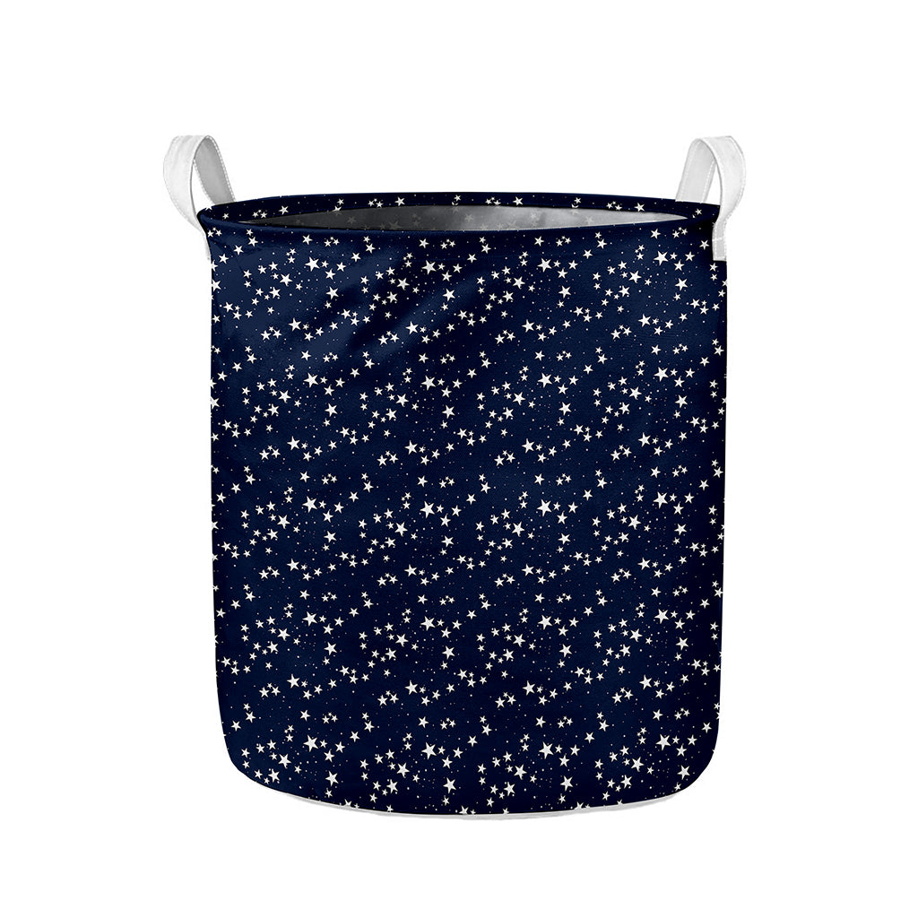 Star Sky Pattern Print Collapsible Laundry Basket