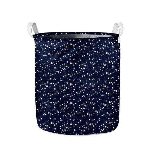 Star Sky Pattern Print Collapsible Laundry Basket