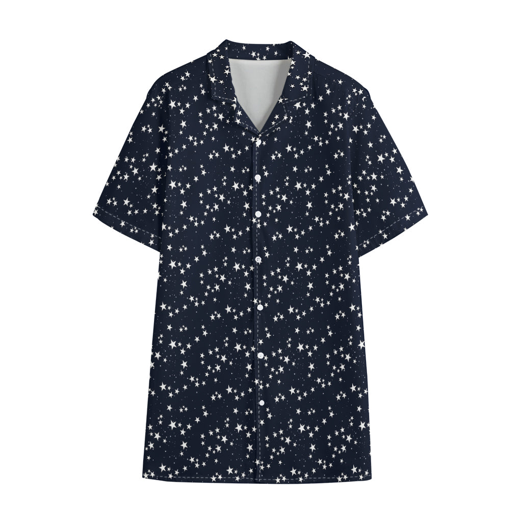 Star Sky Pattern Print Cotton Hawaiian Shirt