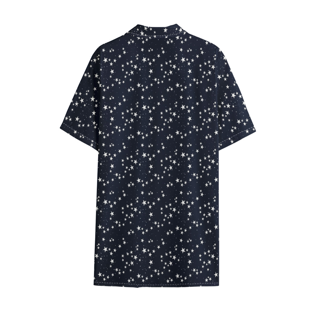 Star Sky Pattern Print Cotton Hawaiian Shirt