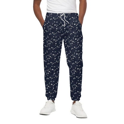 Star Sky Pattern Print Cotton Pants