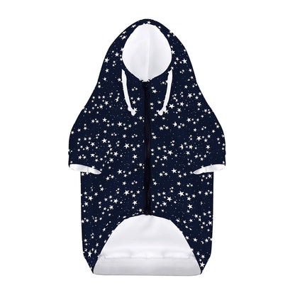Star Sky Pattern Print Dog Zip Up Hoodie