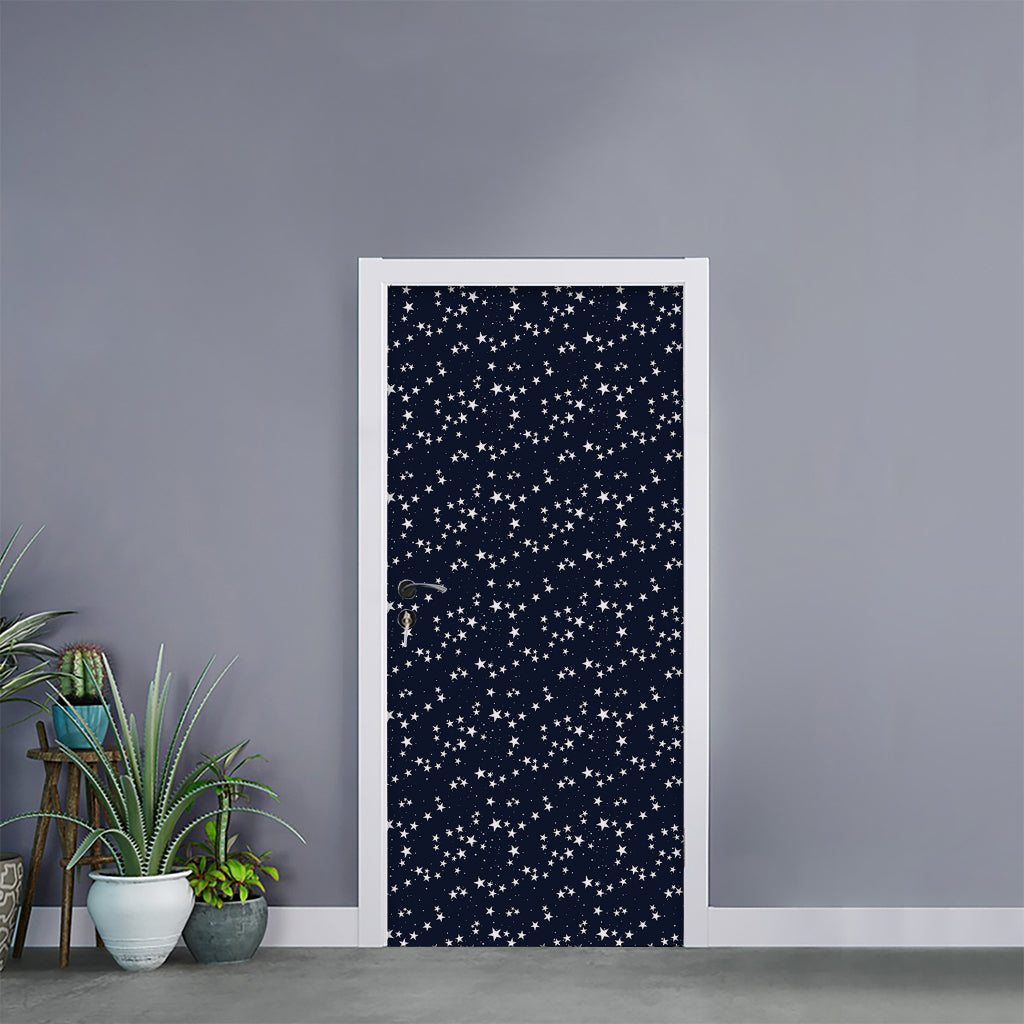 Star Sky Pattern Print Door Sticker