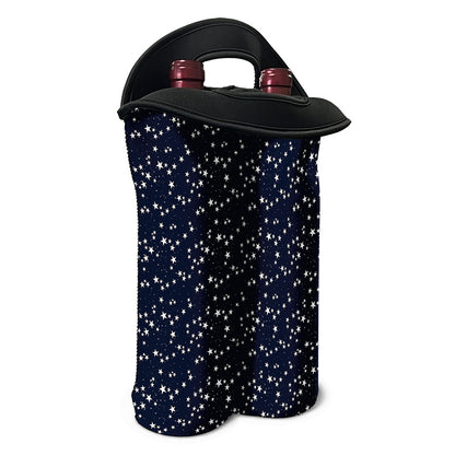 Star Sky Pattern Print Double Neoprene Wine Tote