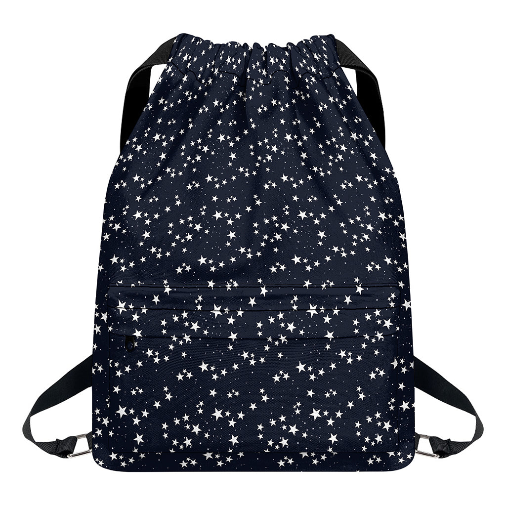Star Sky Pattern Print Drawstring Backpack