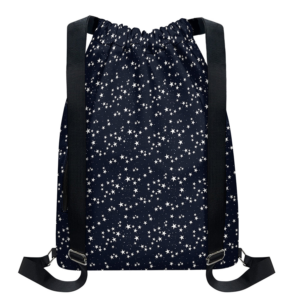 Star Sky Pattern Print Drawstring Backpack