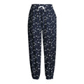 Star Sky Pattern Print Fleece Lined Knit Pants