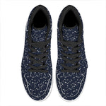Star Sky Pattern Print High Top Leather Sneakers
