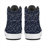 Star Sky Pattern Print High Top Leather Sneakers