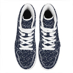 Star Sky Pattern Print High Top Leather Sneakers