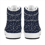 Star Sky Pattern Print High Top Leather Sneakers