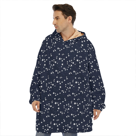Star Sky Pattern Print Hoodie Blanket