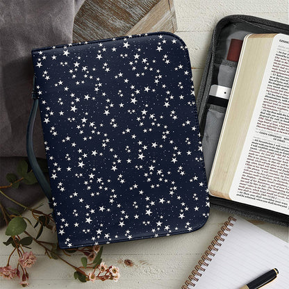 Star Sky Pattern Print Leather Bible Cover