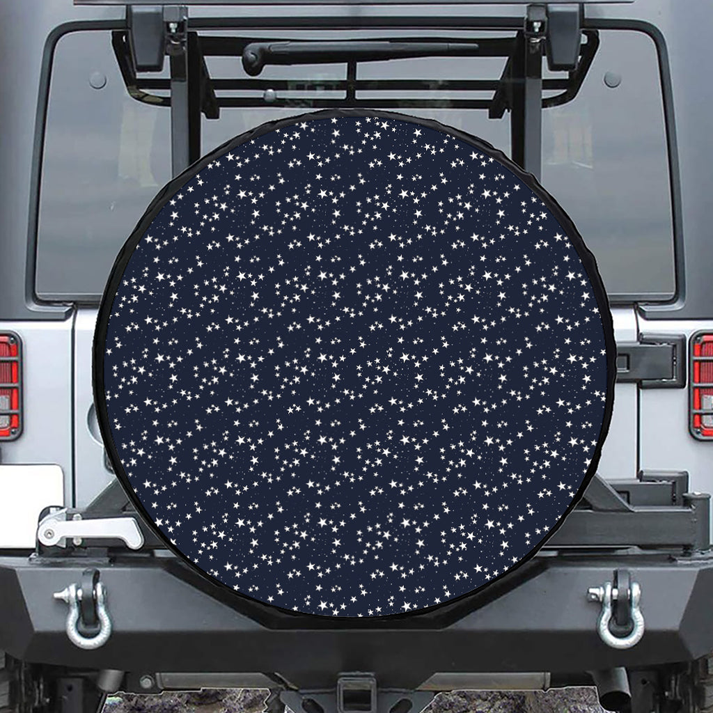 Star Sky Pattern Print Leather Spare Tire Cover