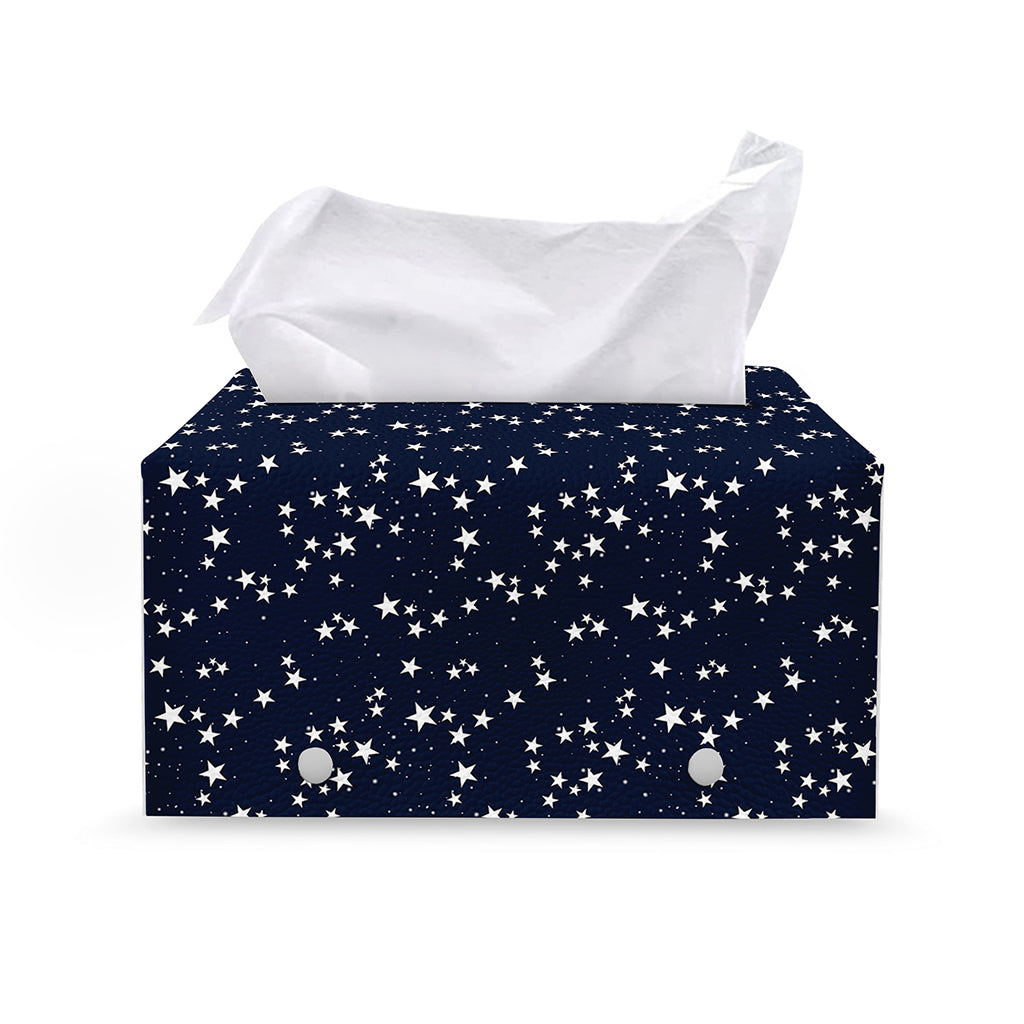 Star Sky Pattern Print Leather Tissue Box Cover