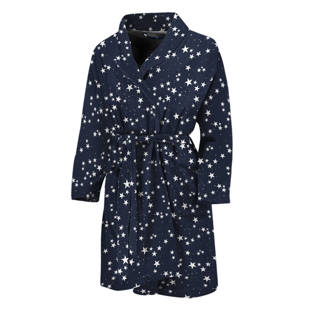 Star Sky Pattern Print Men's Bathrobe