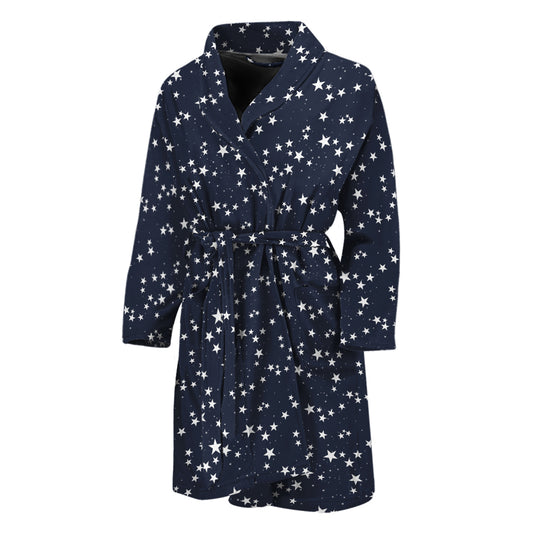 Star Sky Pattern Print Men's Bathrobe