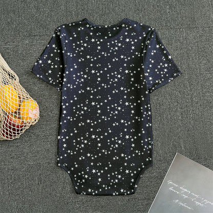 Star Sky Pattern Print Men's Bodysuit