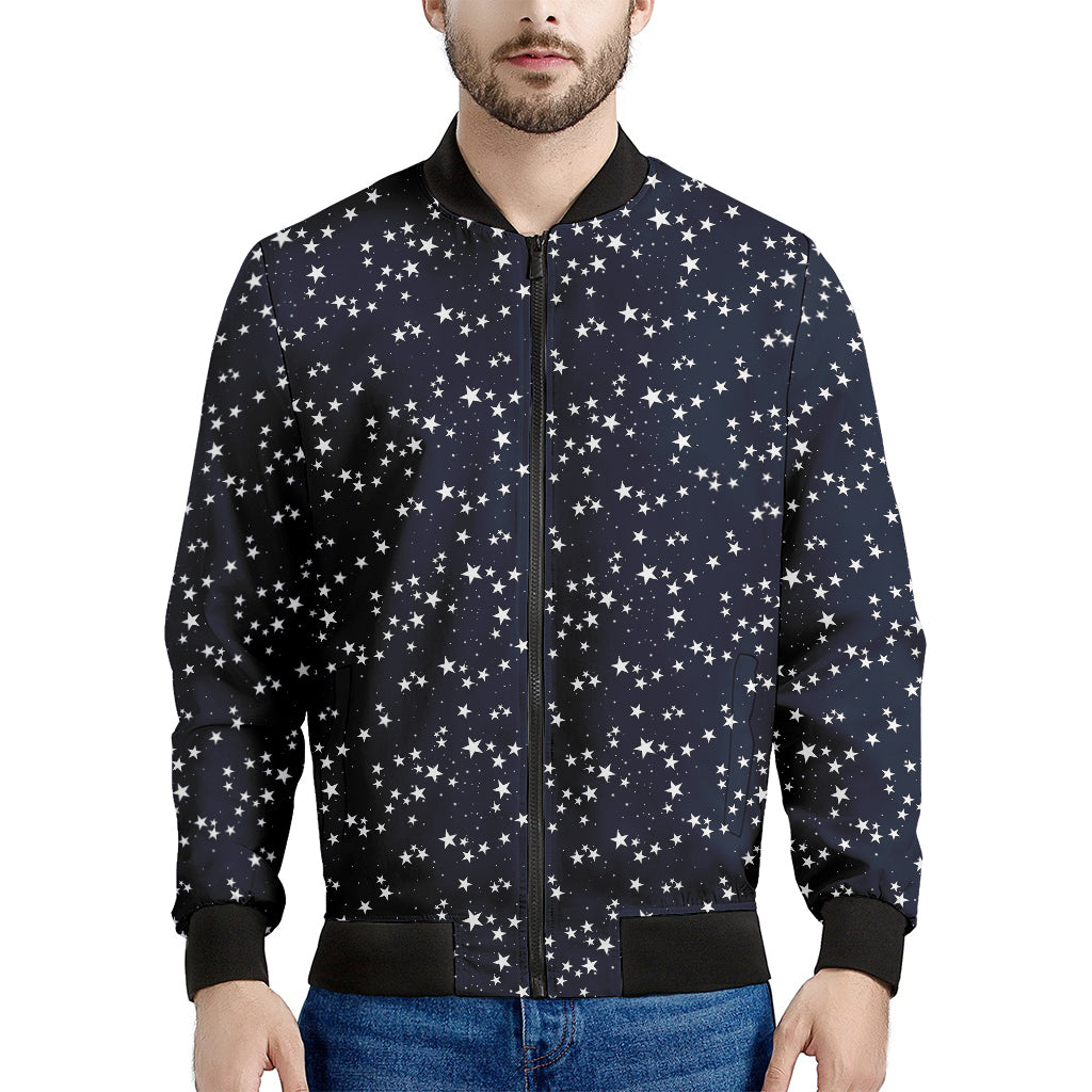Star Sky Pattern Print Men's Bomber Jacket