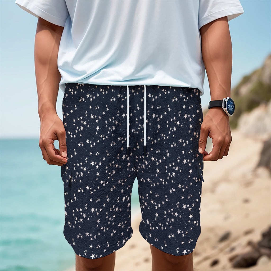Star Sky Pattern Print Men's Cargo Shorts