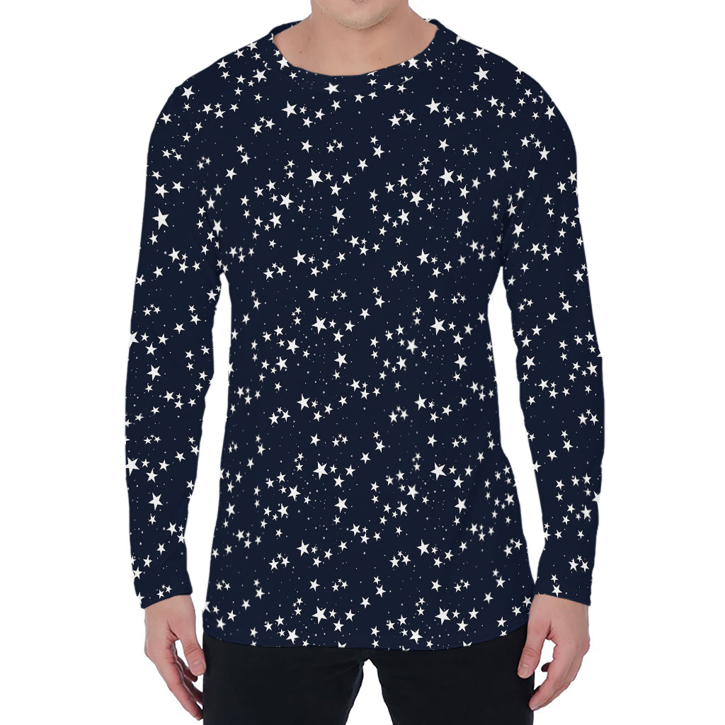 Star Sky Pattern Print Men's Long Sleeve T-Shirt