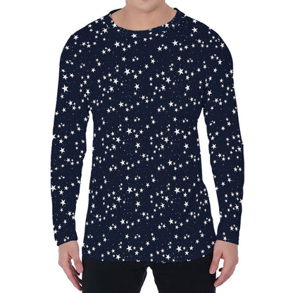 Star Sky Pattern Print Men's Long Sleeve T-Shirt