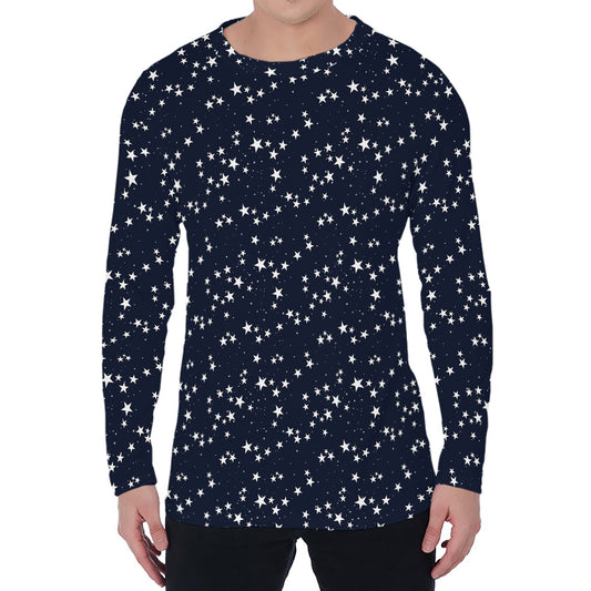 Star Sky Pattern Print Men's Long Sleeve T-Shirt