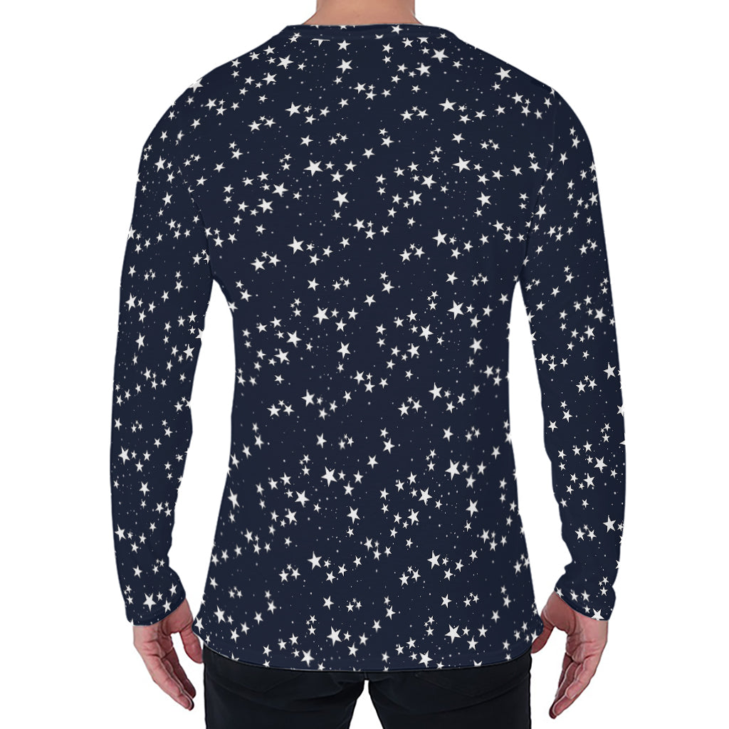Star Sky Pattern Print Men's Long Sleeve T-Shirt
