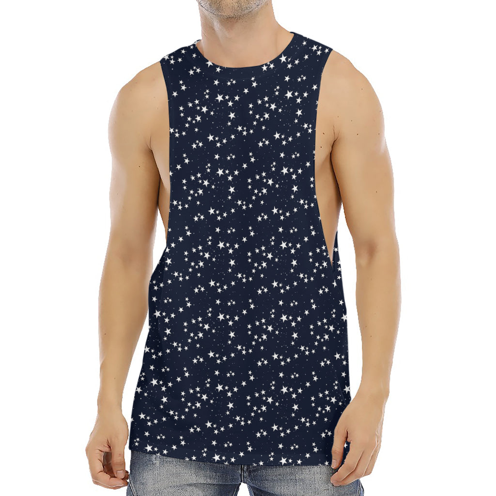 Star Sky Pattern Print Men's Muscle Tank Top