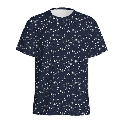 Star Sky Pattern Print Men's Sports T-Shirt