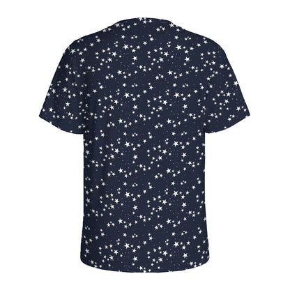 Star Sky Pattern Print Men's Sports T-Shirt