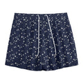 Star Sky Pattern Print Mesh Shorts