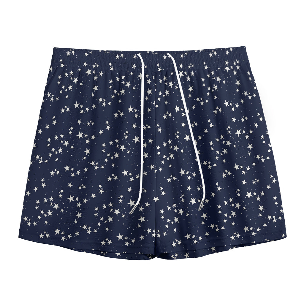 Star Sky Pattern Print Mesh Shorts