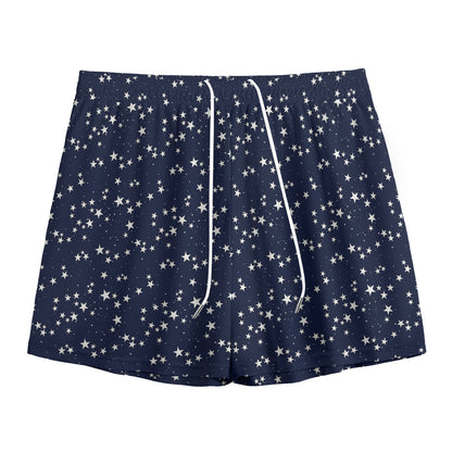 Star Sky Pattern Print Mesh Shorts