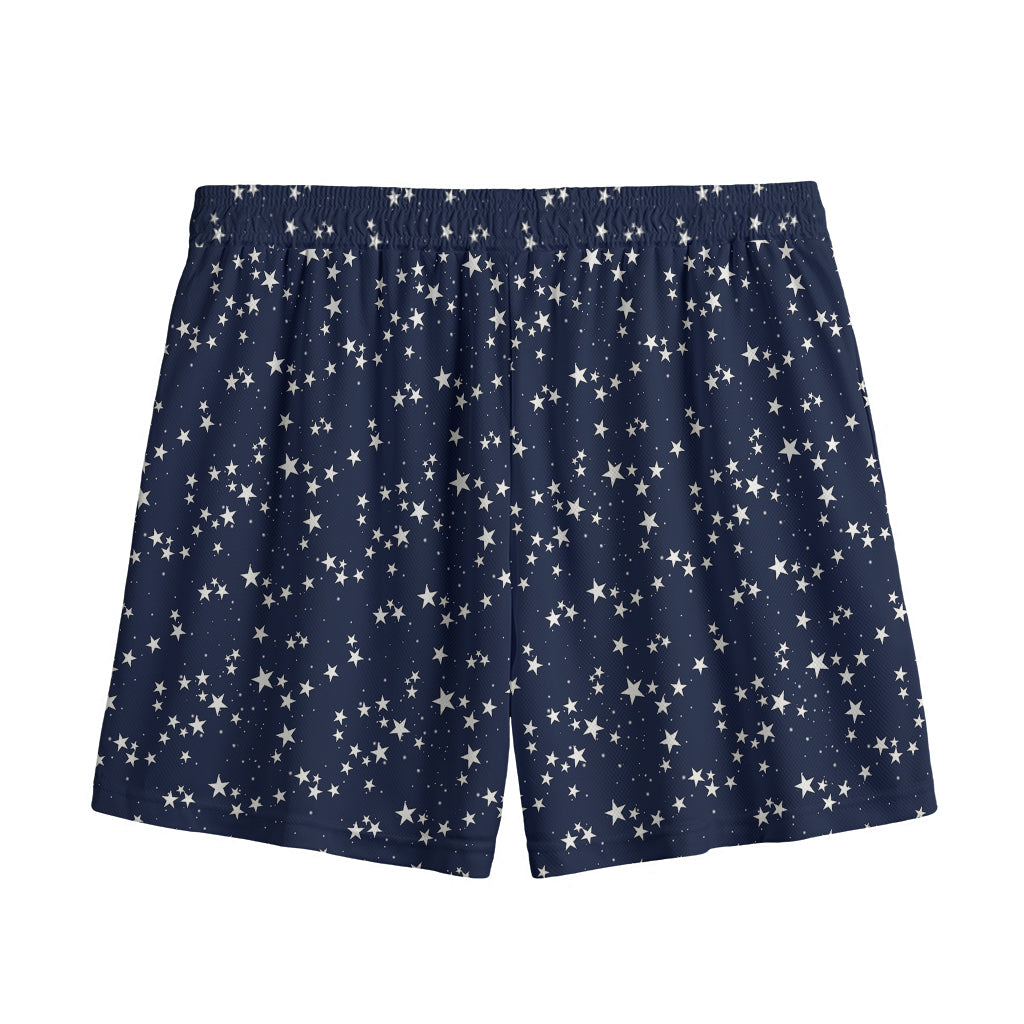Star Sky Pattern Print Mesh Shorts