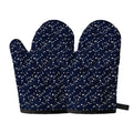 Star Sky Pattern Print Oven Mitts