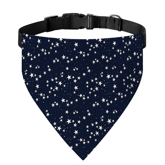 Star Sky Pattern Print Over The Collar Dog Bandana