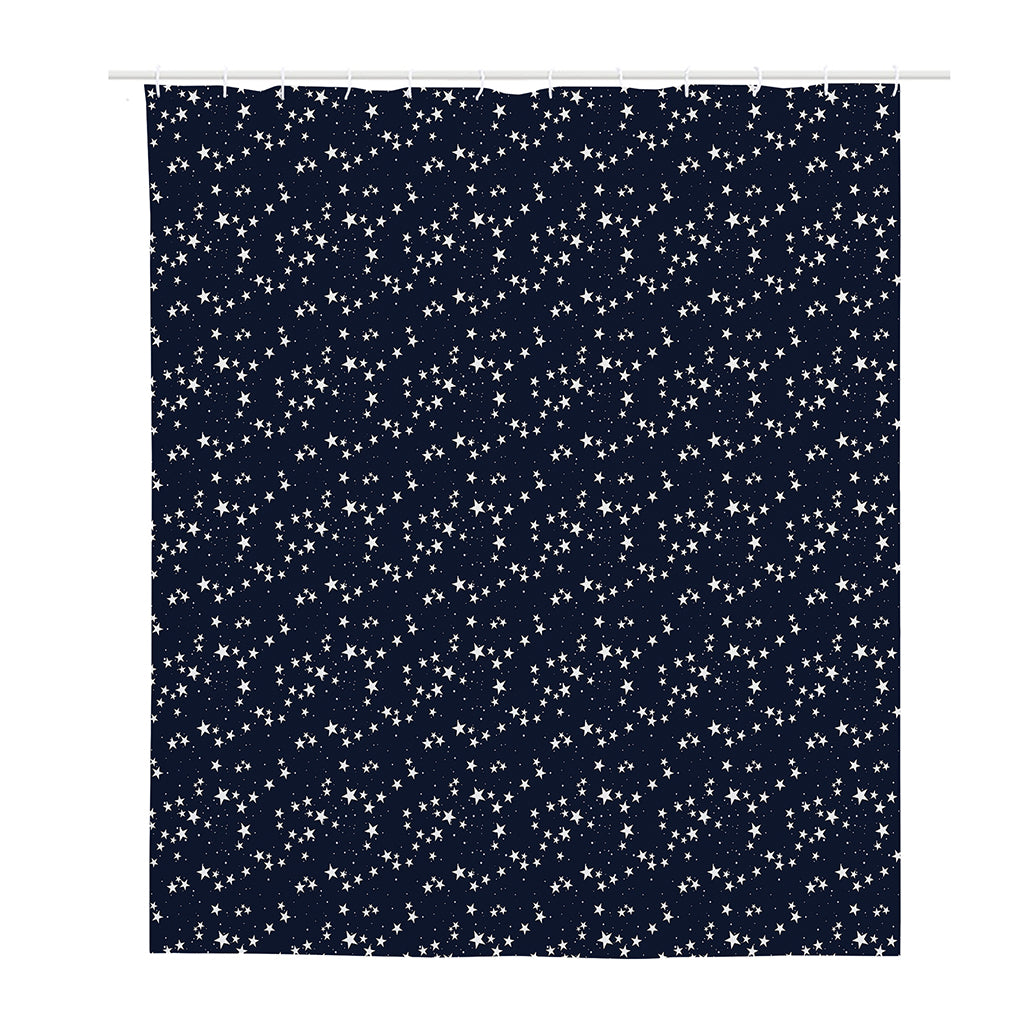 Star Sky Pattern Print Polyester Shower Curtain