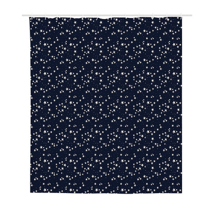 Star Sky Pattern Print Polyester Shower Curtain