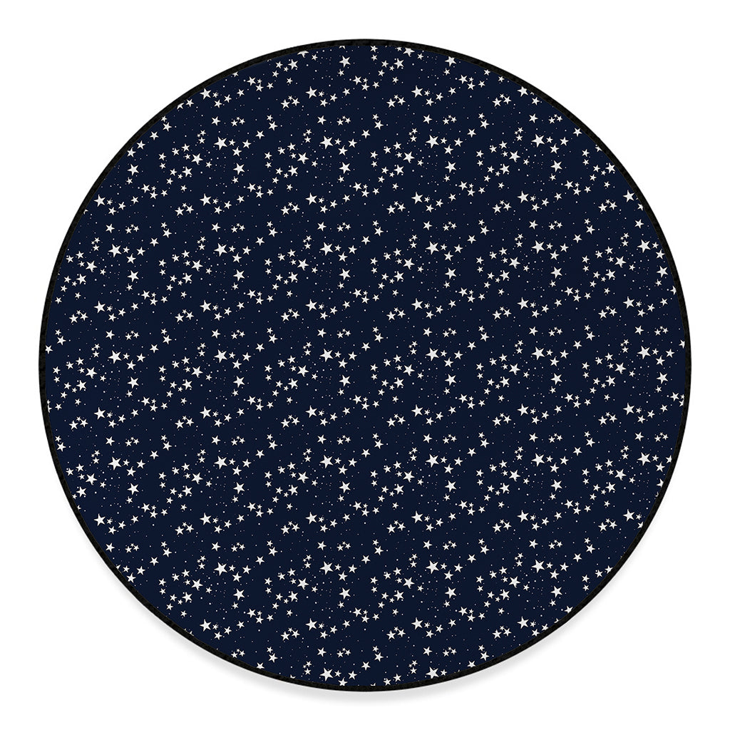 Star Sky Pattern Print Round Floor Mat