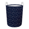 Star Sky Pattern Print Round Laundry Basket