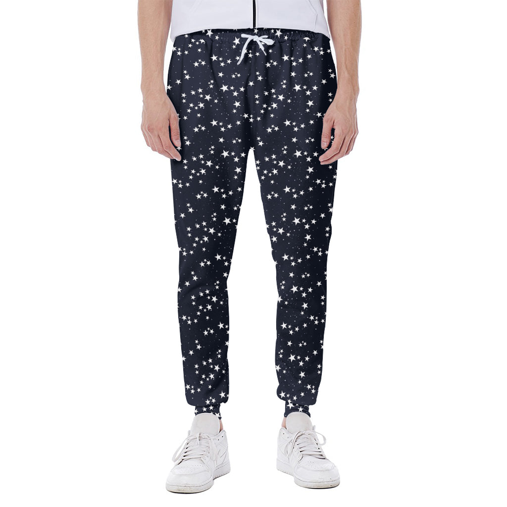 Star Sky Pattern Print Scuba Joggers