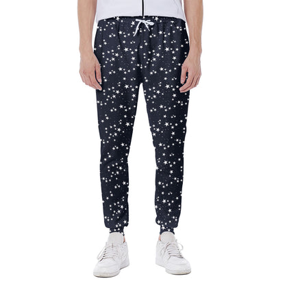 Star Sky Pattern Print Scuba Joggers