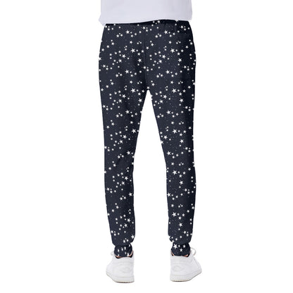 Star Sky Pattern Print Scuba Joggers