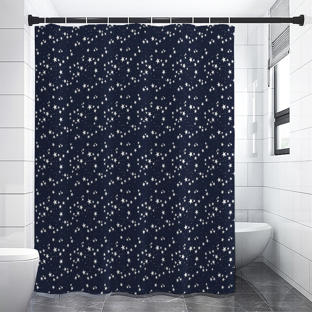 Star Sky Pattern Print Shower Curtain