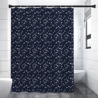 Star Sky Pattern Print Shower Curtain