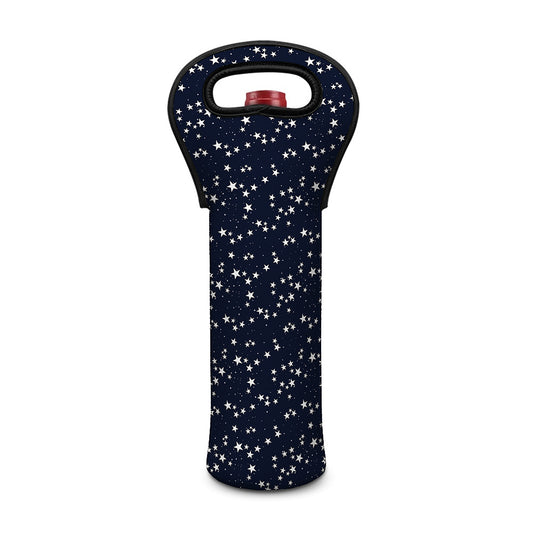 Star Sky Pattern Print Single Neoprene Wine Tote
